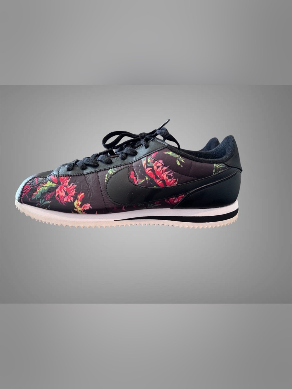 Nike Men’s Cortez Basic Black Floral Sneakers 11